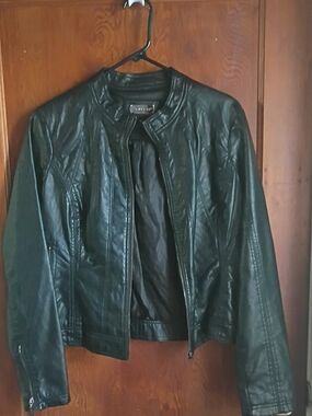 JouJou Faux Leather Black Women’s Jacket - Classic Moto Style